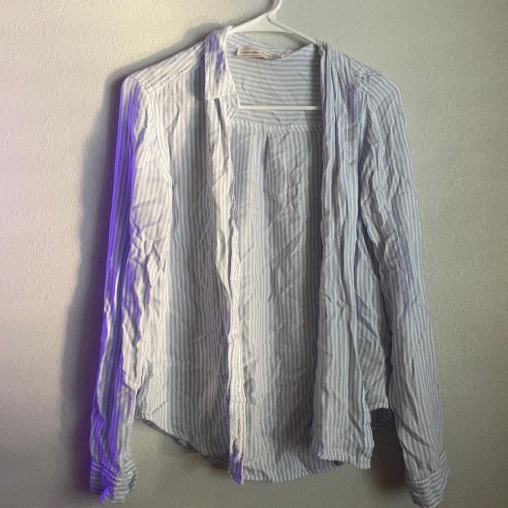 abercrombie striped button up